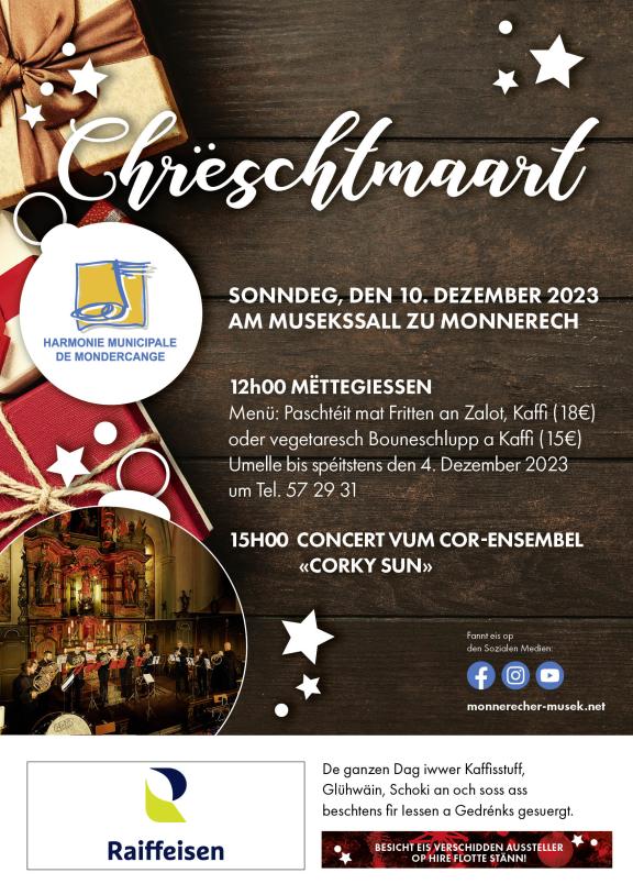 Harmonie municipale de Mondercange │Chrëschtmaart