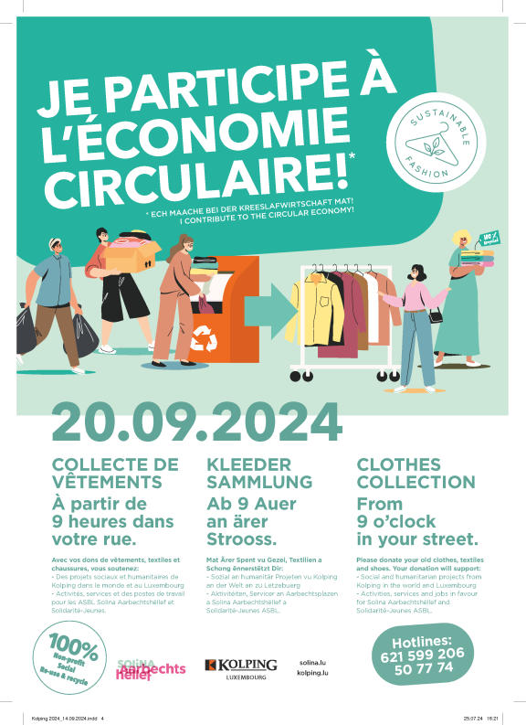 Société Kolping | Action collecte de vêtements usagers