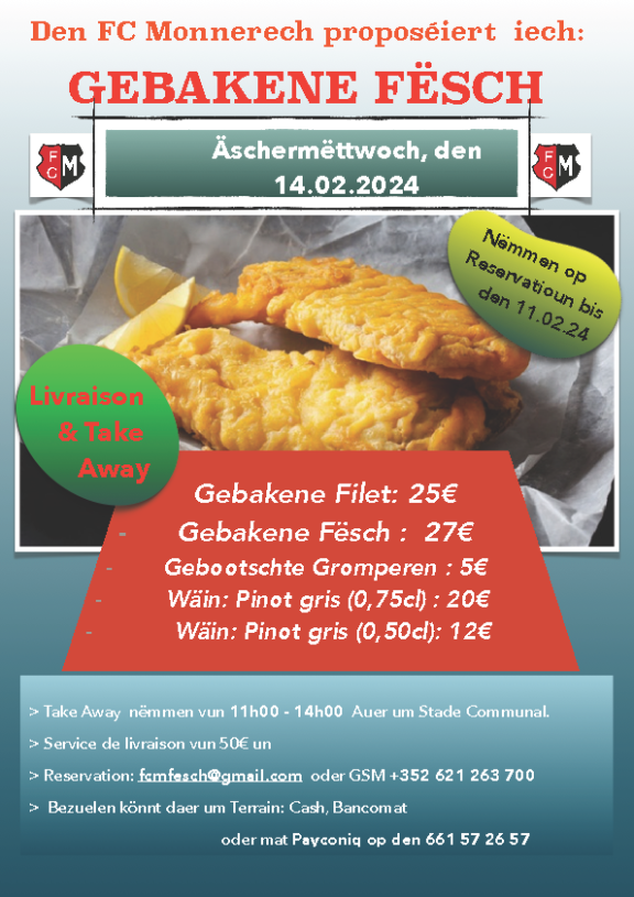 FC Monnerech│Gebakene Fësch