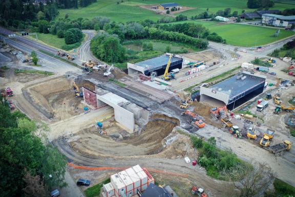 chantier échangeur Pontpierre