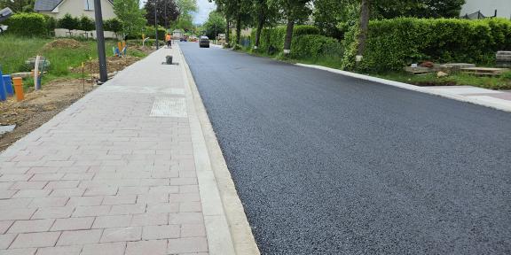 CR172 vers la fin des travaux - vue vers Mondercange